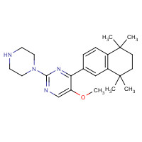1384200-05-8 5-methoxy-2-piperazin-1-yl-4-(5,5,8,8-tetramethyl-6,7-dihydronaphthalen-2-yl)pyrimidine chemical structure