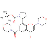 1403458-74-1 tert-butyl 2-[6-(morpholine-4-carbonyl)-2-morpholin-4-yl-4-oxochromen-8-yl]-2,3-dihydropyrrole-1-carboxylate chemical structure