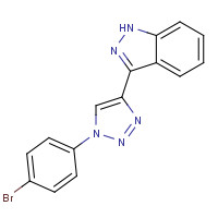 1383706-14-6 3-[1-(4-bromophenyl)triazol-4-yl]-1H-indazole chemical structure