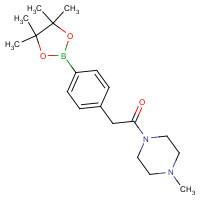 1010104-30-9 1-(4-methylpiperazin-1-yl)-2-[4-(4,4,5,5-tetramethyl-1,3,2-dioxaborolan-2-yl)phenyl]ethanone chemical structure