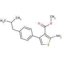 350990-40-8 methyl 2-amino-4-[4-(2-methylpropyl)phenyl]thiophene-3-carboxylate chemical structure