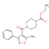 420844-88-8 ethyl 1-(5-methyl-3-phenyl-1,2-oxazole-4-carbonyl)piperidine-4-carboxylate chemical structure