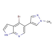 1313021-73-6 4-bromo-5-(1-methylpyrazol-4-yl)-1H-pyrrolo[2,3-b]pyridine chemical structure