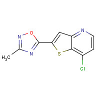 913377-46-5 5-(7-chlorothieno[3,2-b]pyridin-2-yl)-3-methyl-1,2,4-oxadiazole chemical structure
