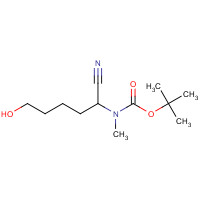 724445-95-8 tert-butyl N-(1-cyano-5-hydroxypentyl)-N-methylcarbamate chemical structure