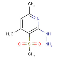 341967-35-9 (4,6-dimethyl-3-methylsulfonylpyridin-2-yl)hydrazine chemical structure