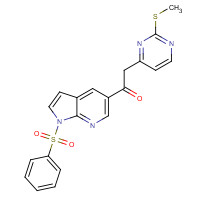 1111638-52-8 1-[1-(benzenesulfonyl)pyrrolo[2,3-b]pyridin-5-yl]-2-(2-methylsulfanylpyrimidin-4-yl)ethanone chemical structure