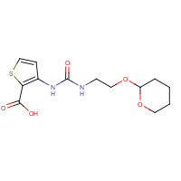 1265892-01-0 3-[2-(oxan-2-yloxy)ethylcarbamoylamino]thiophene-2-carboxylic acid chemical structure