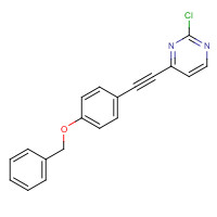 1257078-89-9 2-chloro-4-[2-(4-phenylmethoxyphenyl)ethynyl]pyrimidine chemical structure