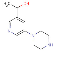 868245-24-3 1-(5-piperazin-1-ylpyridin-3-yl)ethanol chemical structure