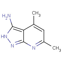 41601-44-9 4,6-dimethyl-2H-pyrazolo[3,4-b]pyridin-3-amine chemical structure