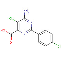 858955-38-1 6-amino-5-chloro-2-(4-chlorophenyl)pyrimidine-4-carboxylic acid chemical structure