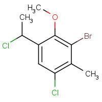 1426699-23-1 3-bromo-1-chloro-5-(1-chloroethyl)-4-methoxy-2-methylbenzene chemical structure