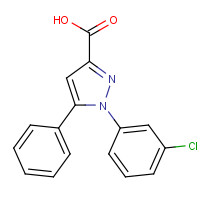 1152523-07-3 1-(3-chlorophenyl)-5-phenylpyrazole-3-carboxylic acid chemical structure