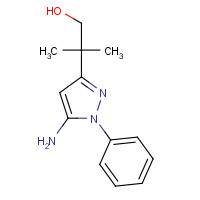 1011464-46-2 2-(5-amino-1-phenylpyrazol-3-yl)-2-methylpropan-1-ol chemical structure