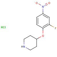 1189653-33-5 4-(2-fluoro-4-nitrophenoxy)piperidine;hydrochloride chemical structure