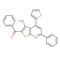 188782-68-5 (3-amino-6-phenyl-4-thiophen-2-ylthieno[2,3-b]pyridin-2-yl)-phenylmethanone chemical structure