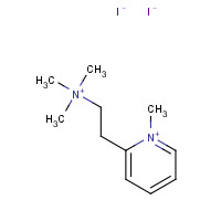 7279-51-8 trimethyl-[2-(1-methylpyridin-1-ium-2-yl)ethyl]azanium;diiodide chemical structure