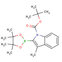 869852-13-1 tert-butyl 3-methyl-2-(4,4,5,5-tetramethyl-1,3,2-dioxaborolan-2-yl)indole-1-carboxylate chemical structure