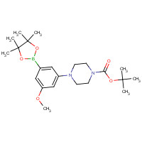 1356944-21-2 tert-butyl 4-[3-methoxy-5-(4,4,5,5-tetramethyl-1,3,2-dioxaborolan-2-yl)phenyl]piperazine-1-carboxylate chemical structure