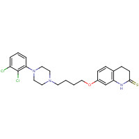 573691-04-0 7-[4-[4-(2,3-dichlorophenyl)piperazin-1-yl]butoxy]-3,4-dihydro-1H-quinoline-2-thione chemical structure