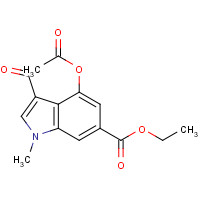 1180526-11-7 ethyl 4-acetyloxy-3-formyl-1-methylindole-6-carboxylate chemical structure