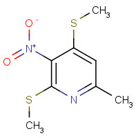 134992-24-8 6-methyl-2,4-bis(methylsulfanyl)-3-nitropyridine chemical structure