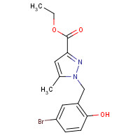 851205-56-6 ethyl 1-[(5-bromo-2-hydroxyphenyl)methyl]-5-methylpyrazole-3-carboxylate chemical structure