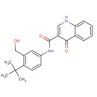 873050-23-8 N-[4-tert-butyl-3-(hydroxymethyl)phenyl]-4-oxo-1H-quinoline-3-carboxamide chemical structure