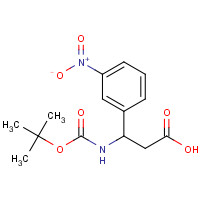 284492-22-4 3-[(2-methylpropan-2-yl)oxycarbonylamino]-3-(3-nitrophenyl)propanoic acid chemical structure