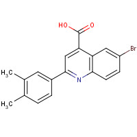 351155-45-8 6-bromo-2-(3,4-dimethylphenyl)quinoline-4-carboxylic acid chemical structure