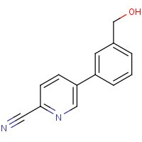1349715-66-7 5-[3-(hydroxymethyl)phenyl]pyridine-2-carbonitrile chemical structure