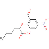 335153-21-4 2-(2-formyl-4-nitrophenoxy)hexanoic acid chemical structure