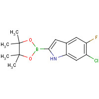 1557138-29-0 6-chloro-5-fluoro-2-(4,4,5,5-tetramethyl-1,3,2-dioxaborolan-2-yl)-1H-indole chemical structure