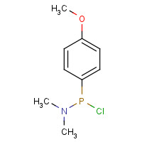 156814-16-3 N-[chloro-(4-methoxyphenyl)phosphanyl]-N-methylmethanamine chemical structure