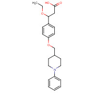 1202575-76-5 3-ethoxy-3-[4-[(1-phenylpiperidin-4-yl)methoxy]phenyl]propanoic acid chemical structure