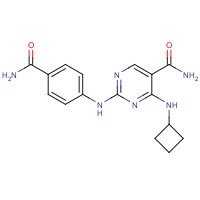 1198301-40-4 2-(4-carbamoylanilino)-4-(cyclobutylamino)pyrimidine-5-carboxamide chemical structure