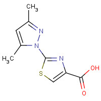 957293-86-6 2-(3,5-dimethylpyrazol-1-yl)-1,3-thiazole-4-carboxylic acid chemical structure