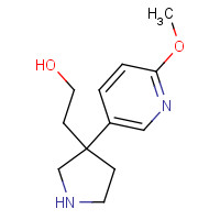 1046834-23-4 2-[3-(6-methoxypyridin-3-yl)pyrrolidin-3-yl]ethanol chemical structure