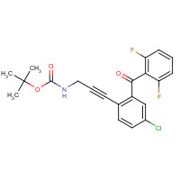 869366-03-0 tert-butyl N-[3-[4-chloro-2-(2,6-difluorobenzoyl)phenyl]prop-2-ynyl]carbamate chemical structure