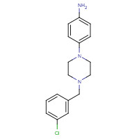 835633-49-3 4-[4-[(3-chlorophenyl)methyl]piperazin-1-yl]aniline chemical structure