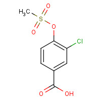 288151-87-1 3-chloro-4-methylsulfonyloxybenzoic acid chemical structure