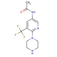 683242-68-4 N-[6-piperazin-1-yl-5-(trifluoromethyl)pyridin-3-yl]acetamide chemical structure