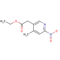 1374575-58-2 ethyl 2-(4-methyl-6-nitropyridin-3-yl)acetate chemical structure