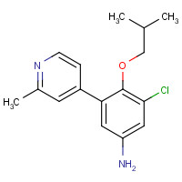 1426806-65-6 3-chloro-4-(2-methylpropoxy)-5-(2-methylpyridin-4-yl)aniline chemical structure