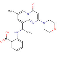 663620-70-0 2-[1-(7-methyl-2-morpholin-4-yl-4-oxopyrido[1,2-a]pyrimidin-9-yl)ethylamino]benzoic acid chemical structure