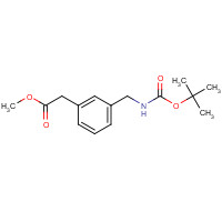 132691-38-4 methyl 2-[3-[[(2-methylpropan-2-yl)oxycarbonylamino]methyl]phenyl]acetate chemical structure