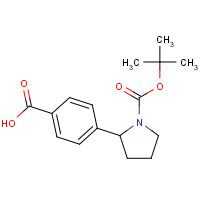863769-40-8 4-[1-[(2-methylpropan-2-yl)oxycarbonyl]pyrrolidin-2-yl]benzoic acid chemical structure