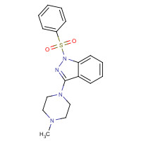131634-44-1 1-(benzenesulfonyl)-3-(4-methylpiperazin-1-yl)indazole chemical structure