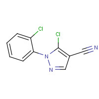 102996-34-9 5-chloro-1-(2-chlorophenyl)pyrazole-4-carbonitrile chemical structure
